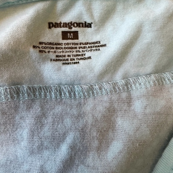 Patagonia Light Blue Dress with Black Pattern size Medium - Picture 4 of 4